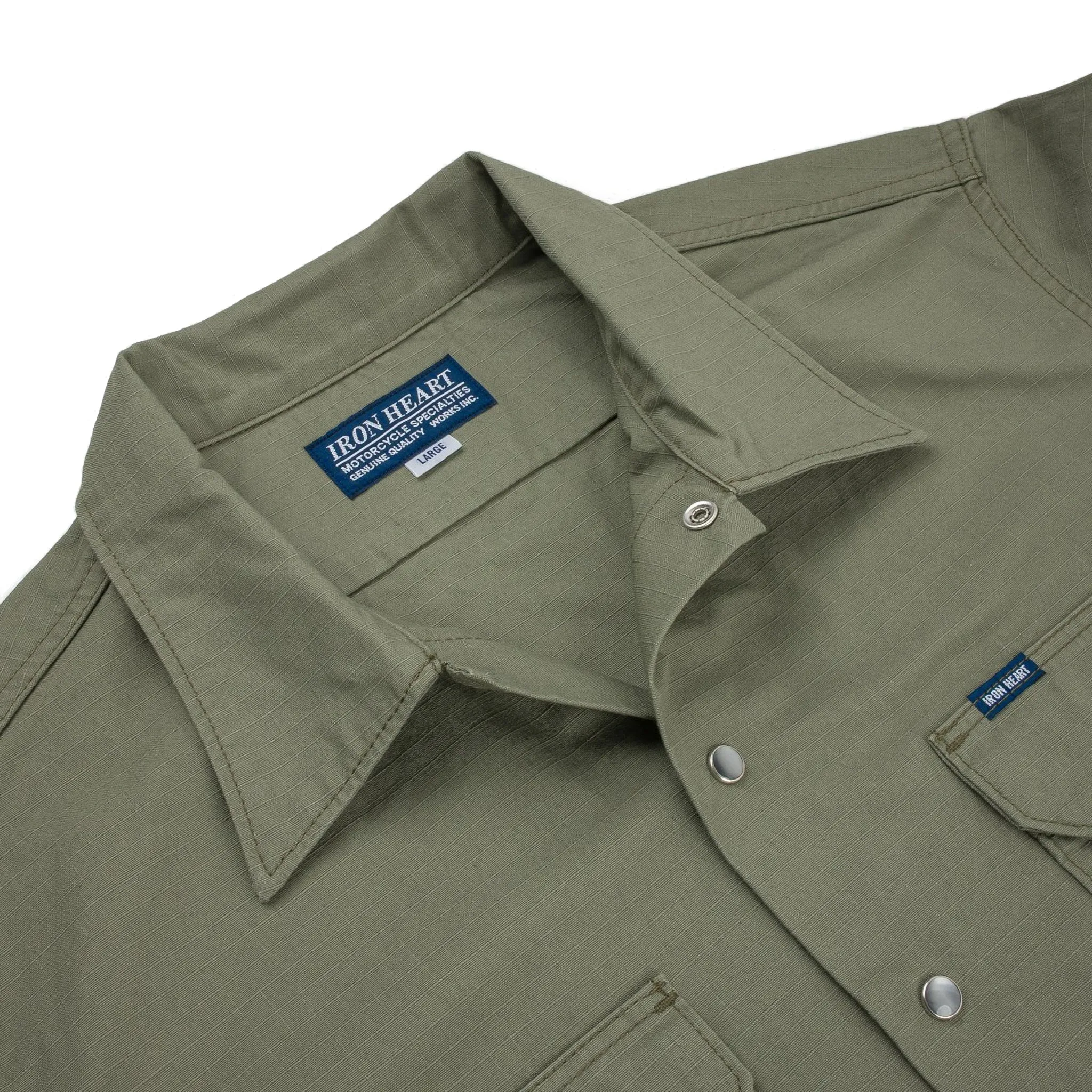 IHSH-415-GRN 8oz Ripstop Short Sleeved Mechanic Shirt - Green sold by BlackBlue product image thumbnail 3