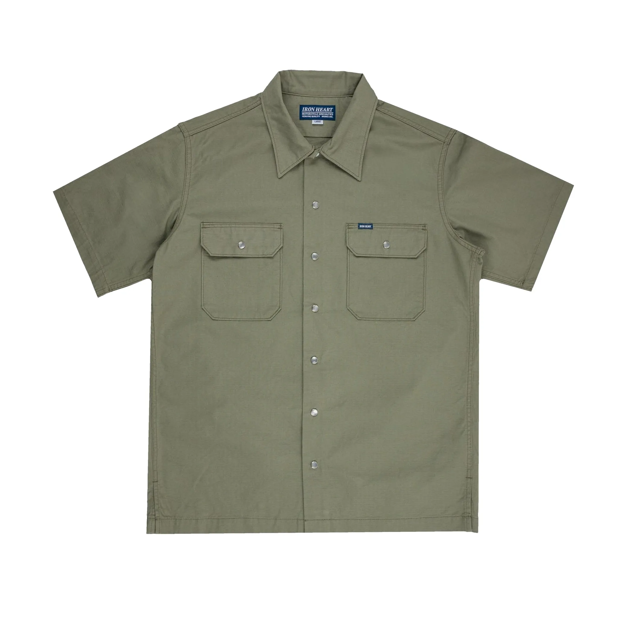 IHSH-415-GRN 8oz Ripstop Short Sleeved Mechanic Shirt - Green sold by BlackBlue