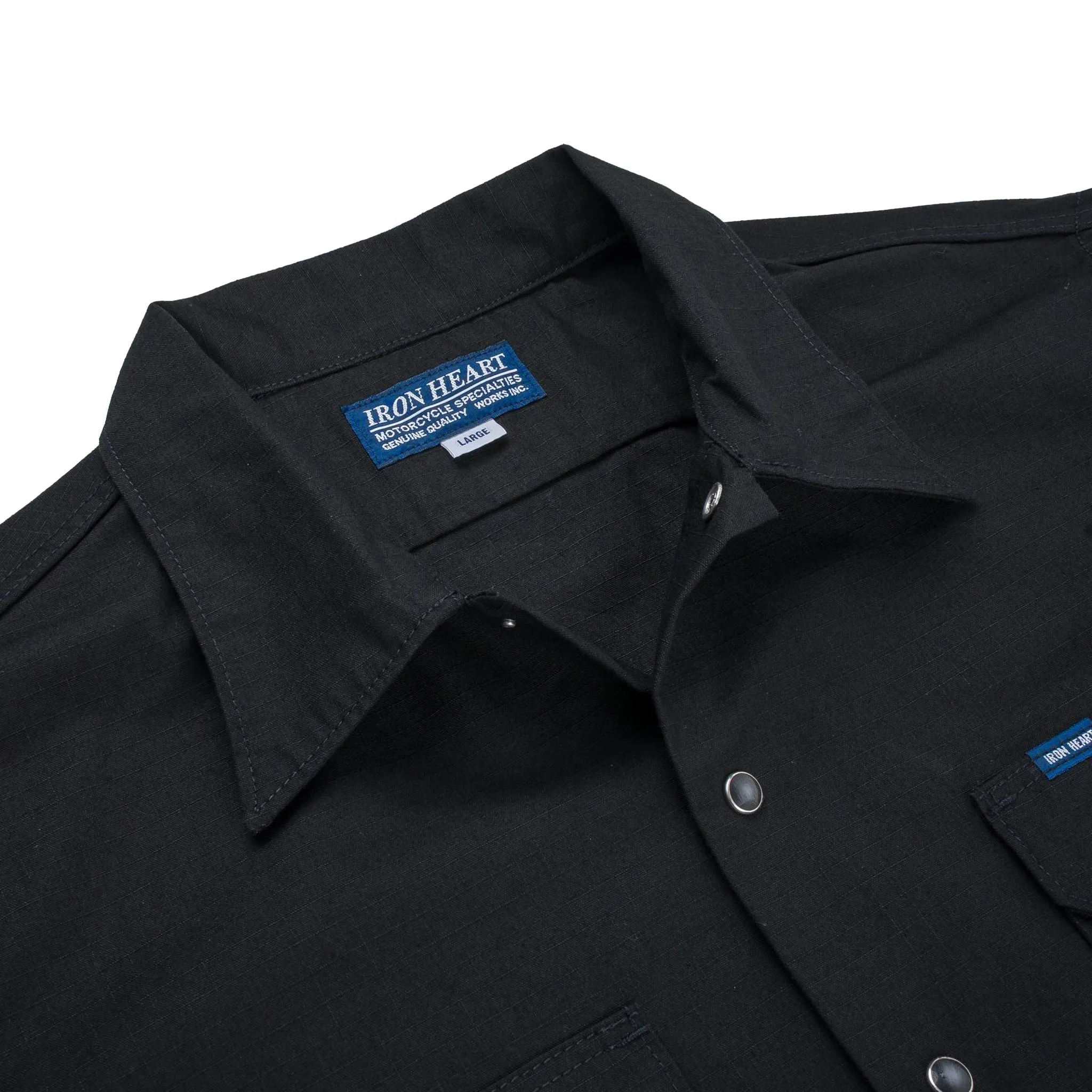 IHSH-415-BLK 8oz Ripstop Short Sleeved Mechanic Shirt - Black sold by BlackBlue product image thumbnail 3