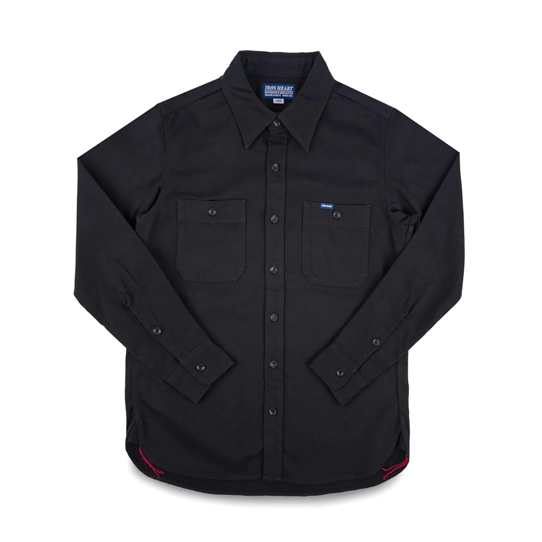 IHSH-414-BLK 9oz Cotton Linen Work Shirt - Black sold by BlackBlue