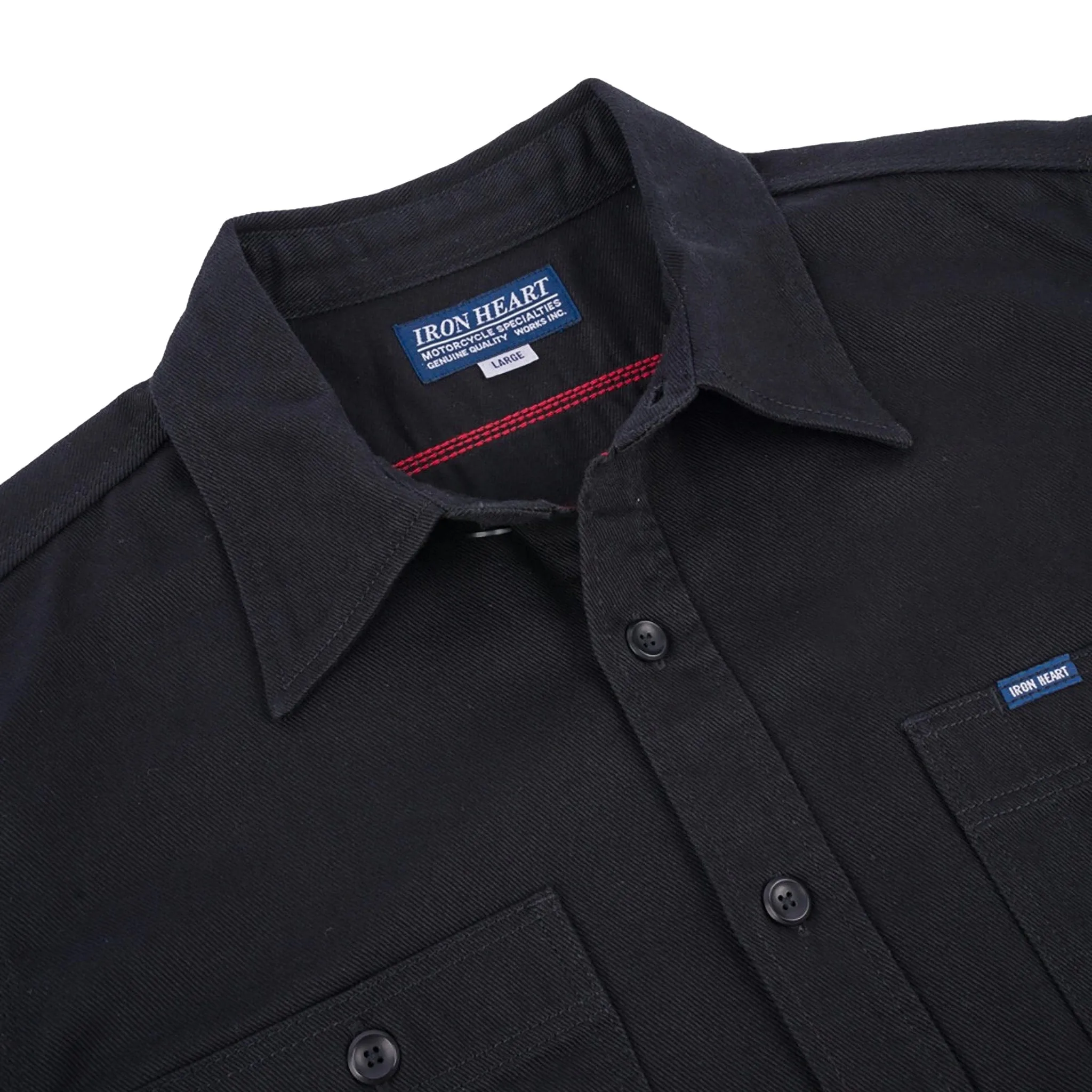 IHSH-414-BLK 9oz Cotton Linen Work Shirt - Black sold by BlackBlue product image thumbnail 3