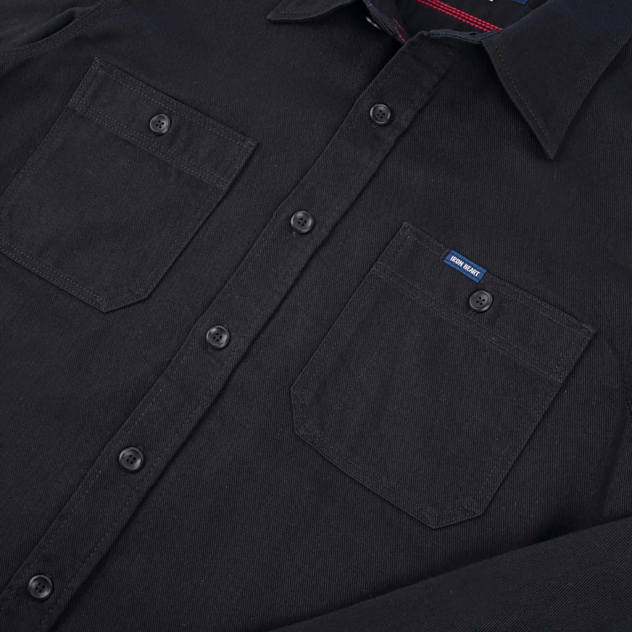 IHSH-414-BLK 9oz Cotton Linen Work Shirt - Black sold by BlackBlue product image thumbnail 4