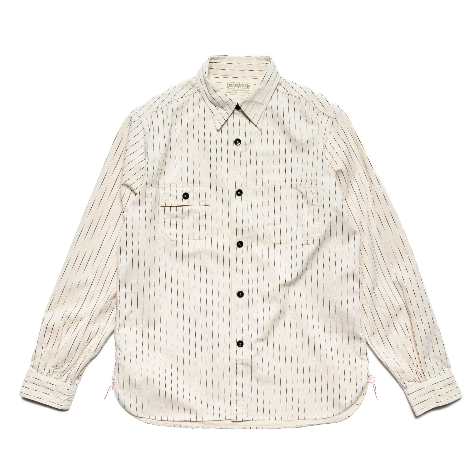 Fiction Romance SC27076 8.5oz White Wabash Stripe Work Shirt sold by BlackBlue