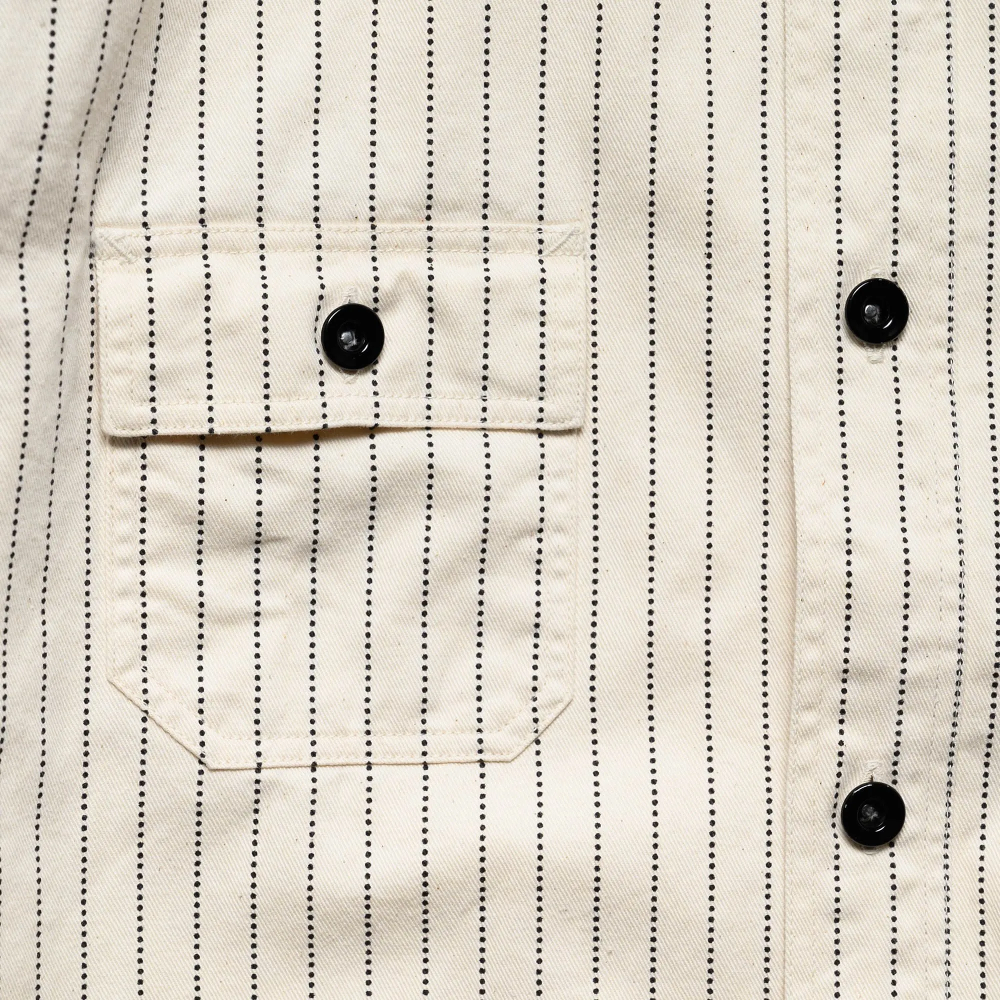 Fiction Romance SC27076 8.5oz White Wabash Stripe Work Shirt sold by BlackBlue product image thumbnail 4