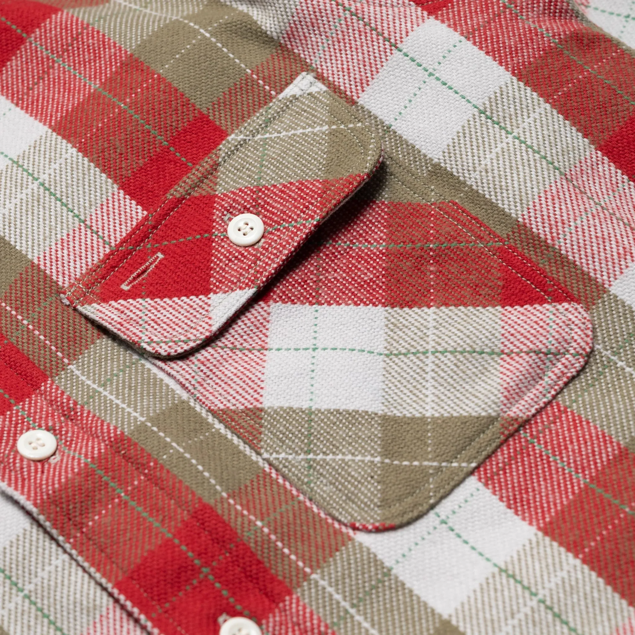 3104-N "E Pattern" Flannel Shirt - Red sold by BlackBlue product image thumbnail 4