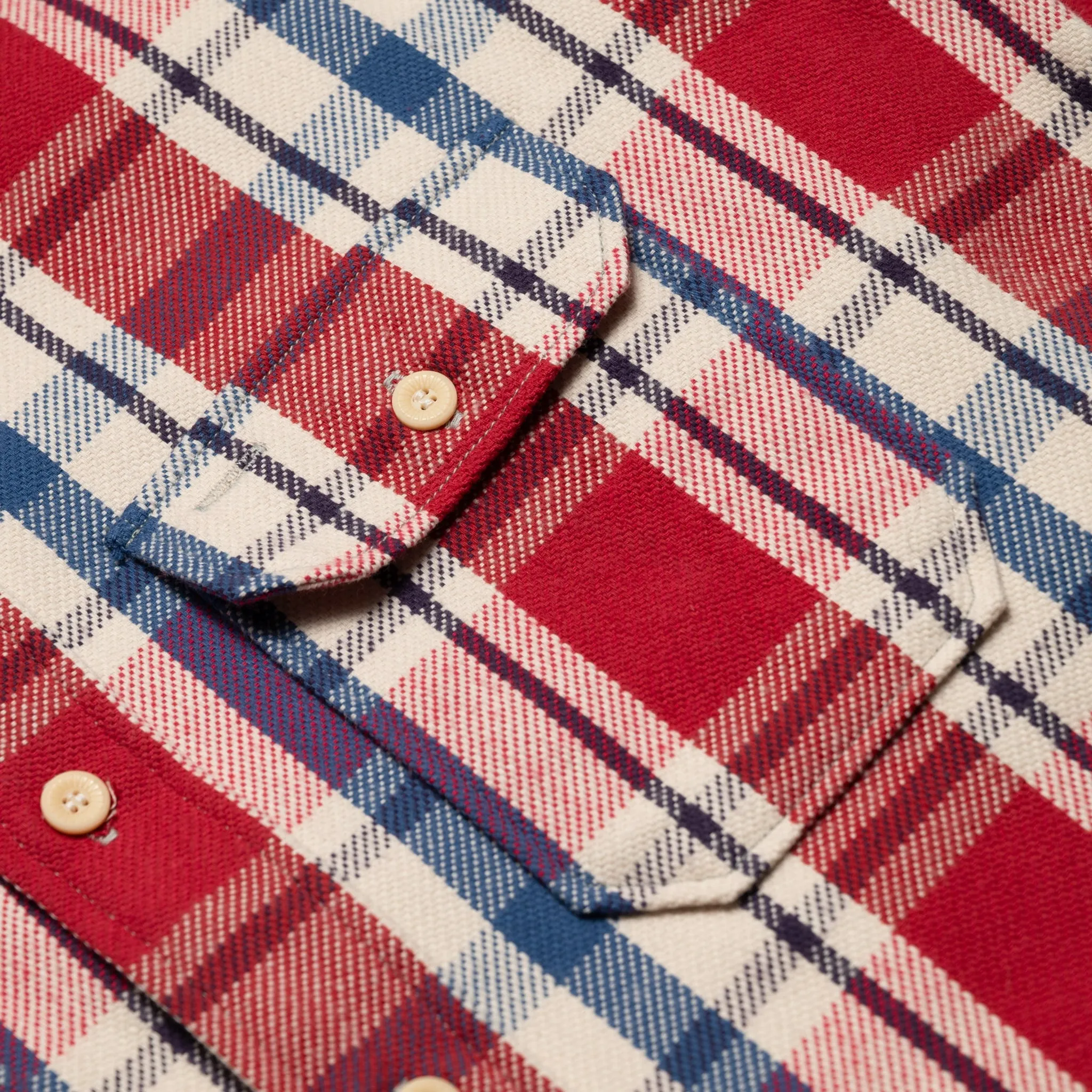 3104-N "D Pattern" Flannel Shirt - Red sold by BlackBlue product image thumbnail 4
