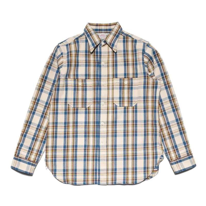 3104-N "B Pattern" Flannel Shirt - Blue sold by BlackBlue