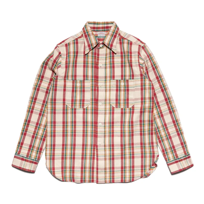 3104-N "B Pattern" Flannel Shirt - Red sold by BlackBlue