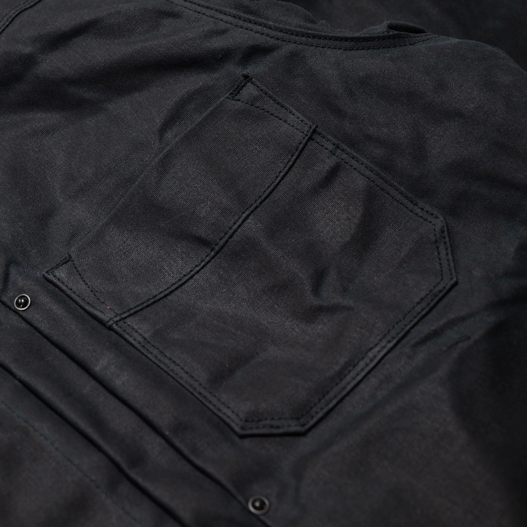 RJ-1 Riders Jacket Waxed Canvas - Black (Olive Lining) sold by BlackBlue product image thumbnail 4