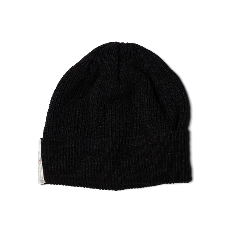 SJ501NC Rope Dyed Yarn Knit Cap - Black sold by BlackBlue