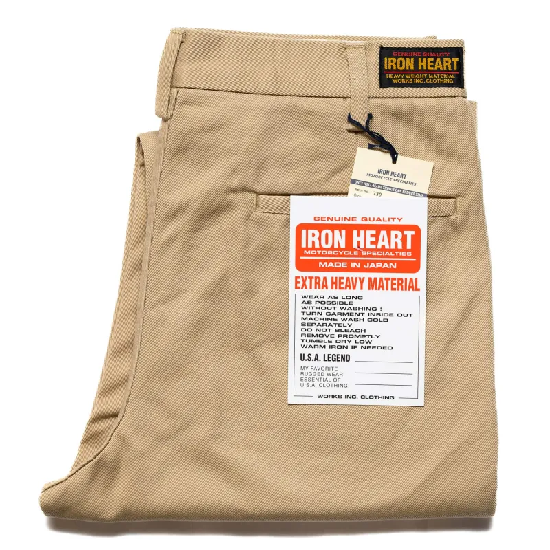 IH-730-KHA 12oz Heavy Cotton Regular Fit Chinos - Khaki sold by BlackBlue