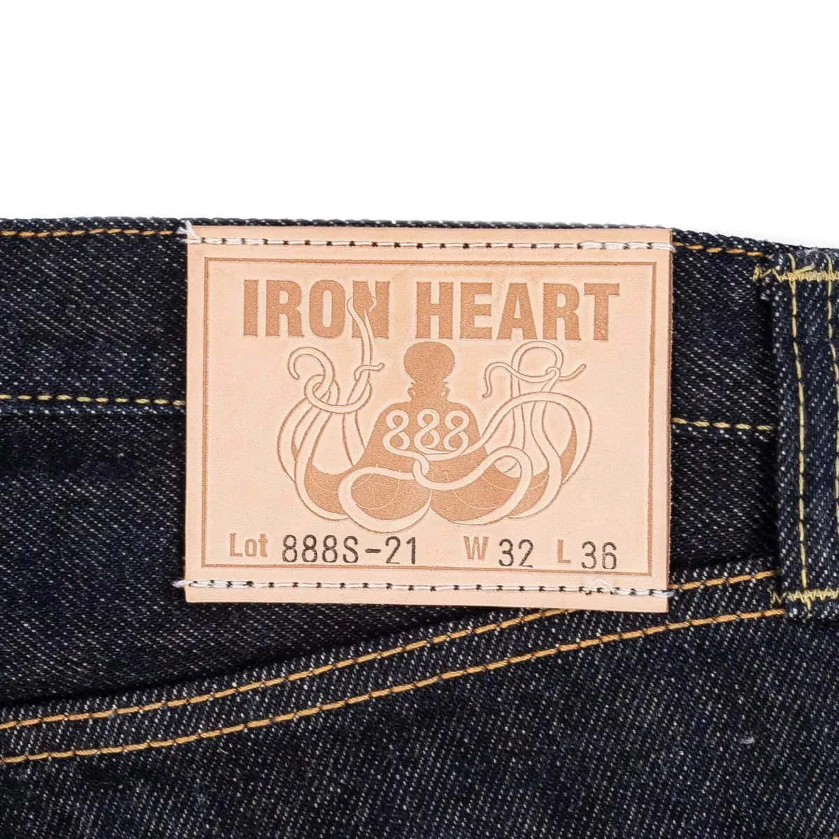 IH-888S-21 21oz Selvedge Denim Medium/High Rise Tapered Cut Jeans - Indigo sold by BlackBlue product image thumbnail 5