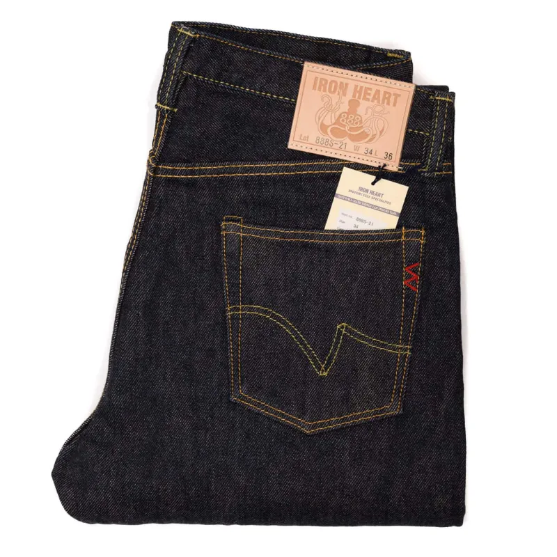 IH-888S-21 21oz Selvedge Denim Medium/High Rise Tapered Cut Jeans - Indigo sold by BlackBlue