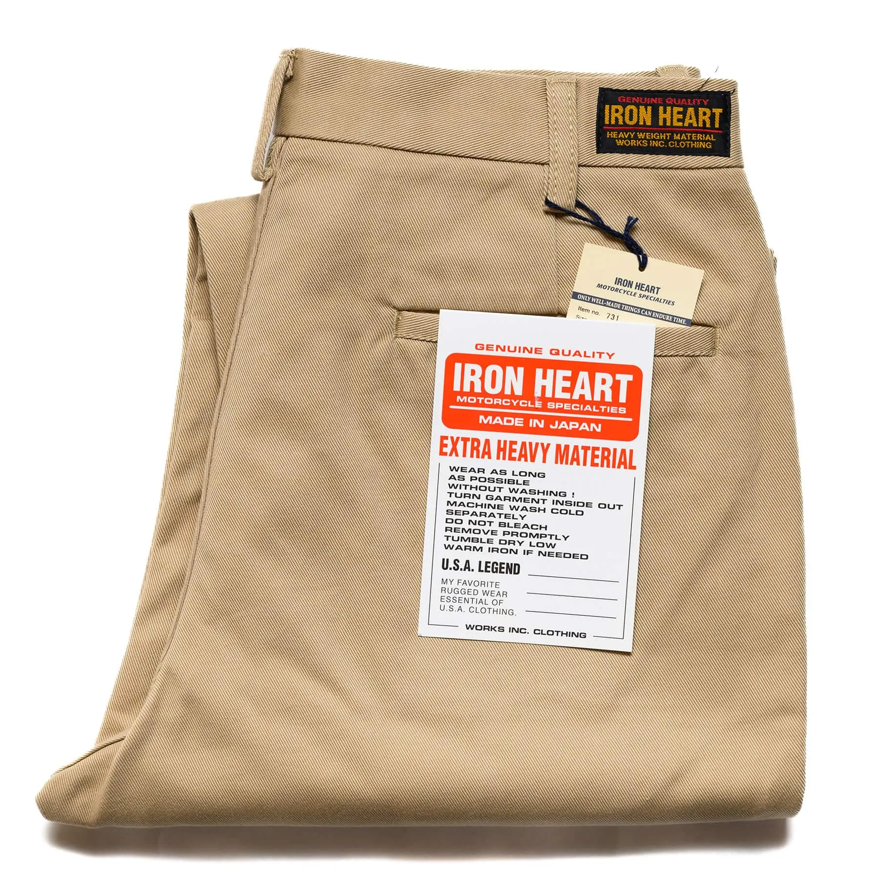 IH-731-KHA 12oz Heavy Cotton Relaxed Fit Chinos - Khaki sold by BlackBlue