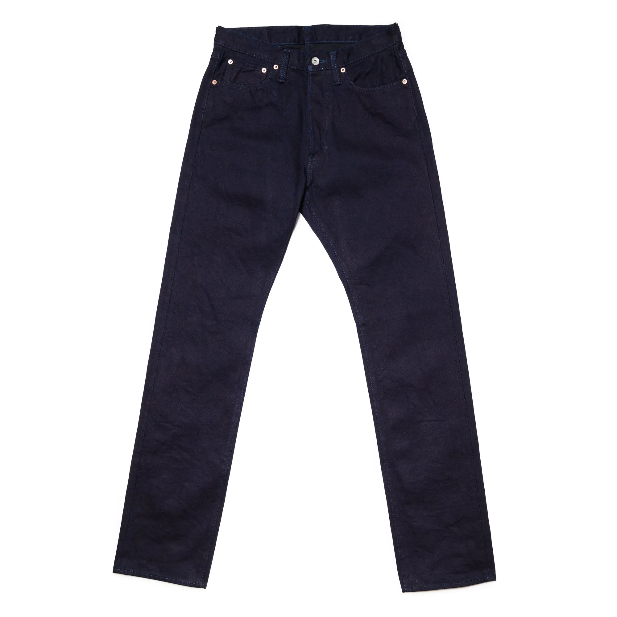 IH-888S-142ib 14oz Selvedge Denim Medium/High Rise Tapered Cut Jeans - Indigo/Black sold by BlackBlue product image thumbnail 2