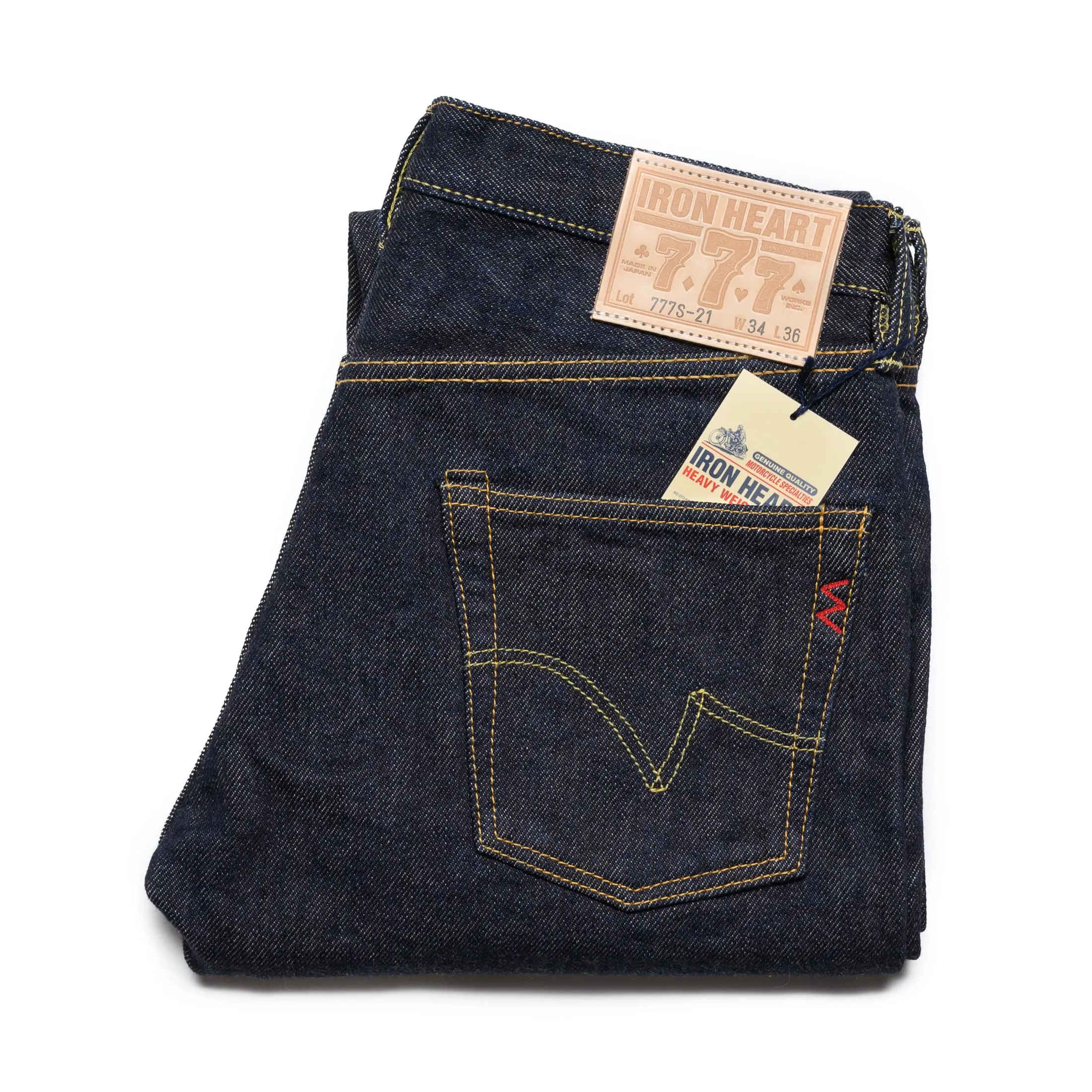 IH-777S 21oz Selvedge Denim Slim Tapered Cut Jeans - Indigo sold by BlackBlue