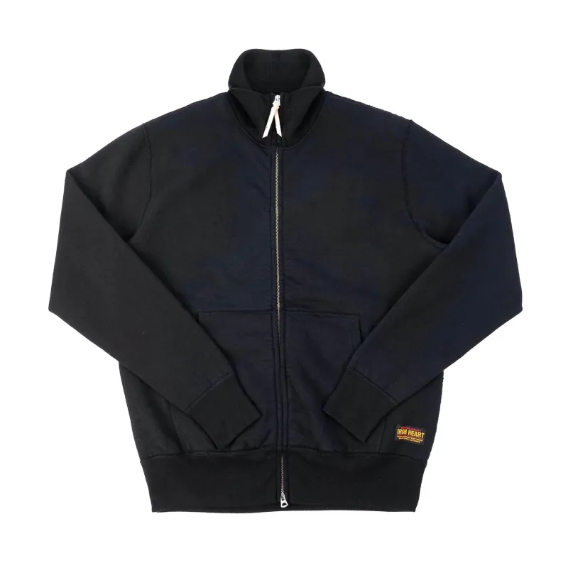 IHSW-11-BLK 14oz Ultra Heavyweight Loopwheel Cotton Zip Up Sweater - Black sold by BlackBlue