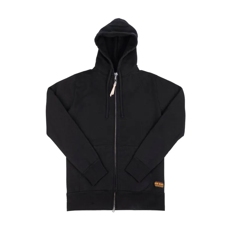 IHSW-10-BLK 14oz Ultra Heavyweight Loopwheel Cotton Zip Up Hoodie – Black sold by BlackBlue