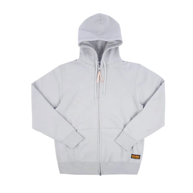 IHSW-10-GRY 14oz Ultra Heavyweight Loopwheel Cotton Zip Up Hoodie – Grey sold by BlackBlue