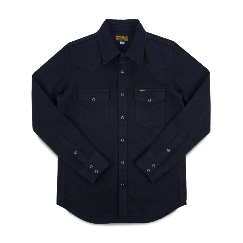 IHSH-396-BLK 13.5oz Denim Western Shirt - Black sold by BlackBlue