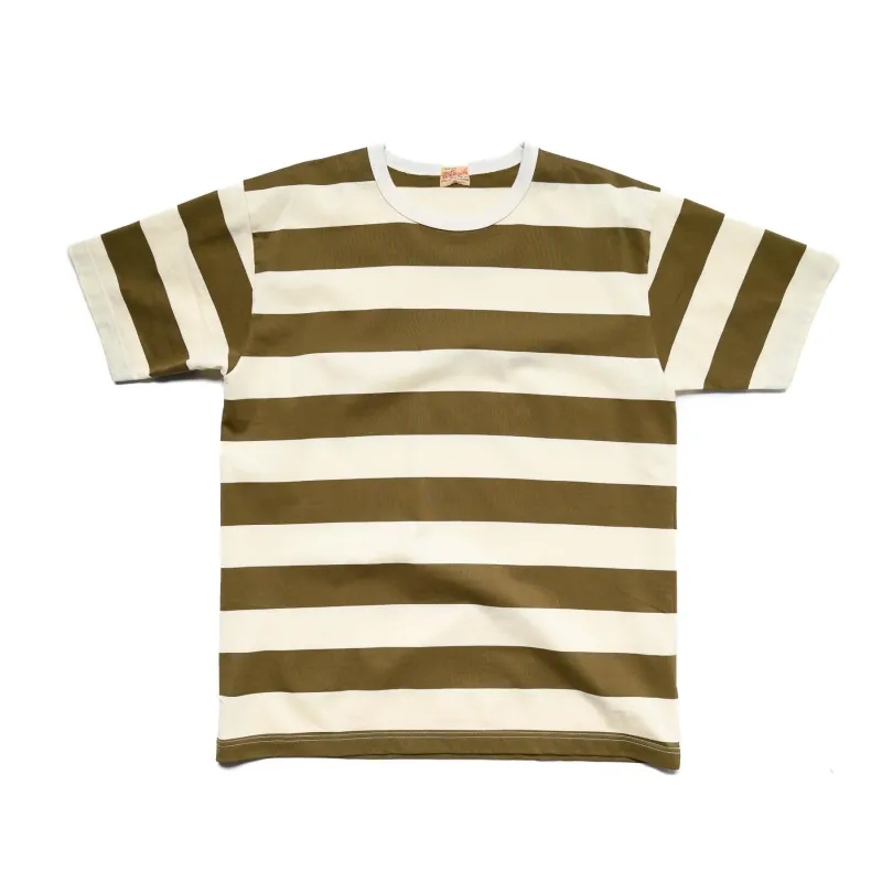 WV79147 Border T-Shirt Olive sold by BlackBlue