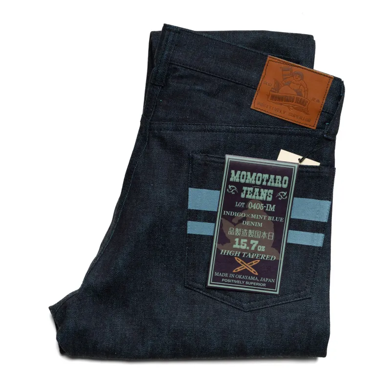 0405-IM 15.7oz High Tapered Selvedge Denim - Mint sold by BlackBlue
