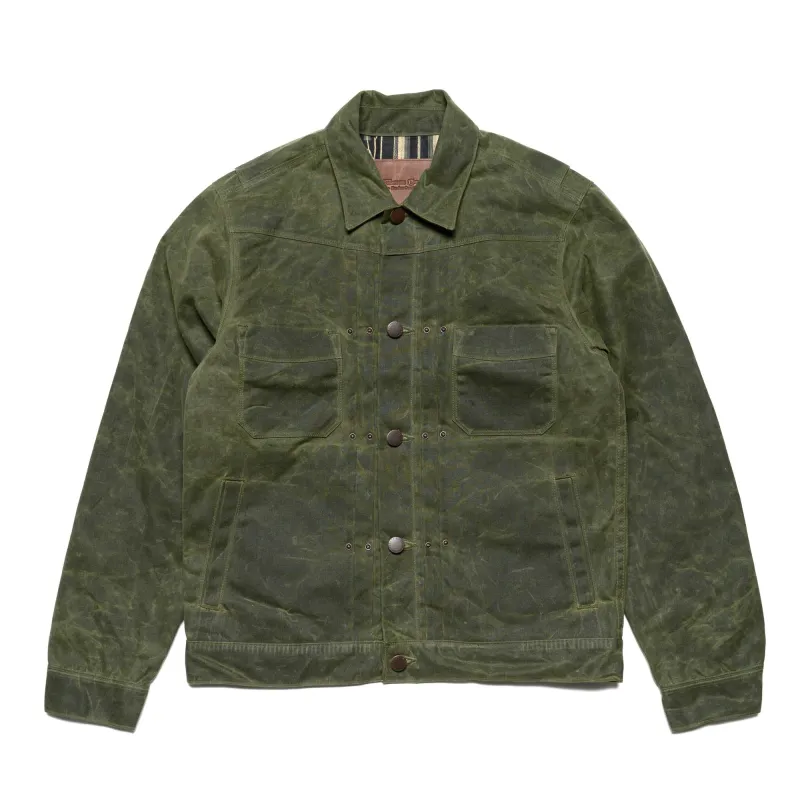 RJ-1 Riders Jacket Waxed Canvas - Olive (Olive Lining) sold by BlackBlue
