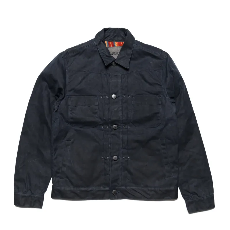RJ-1 Riders Jacket Waxed Canvas - Black (Red Lining) sold by BlackBlue