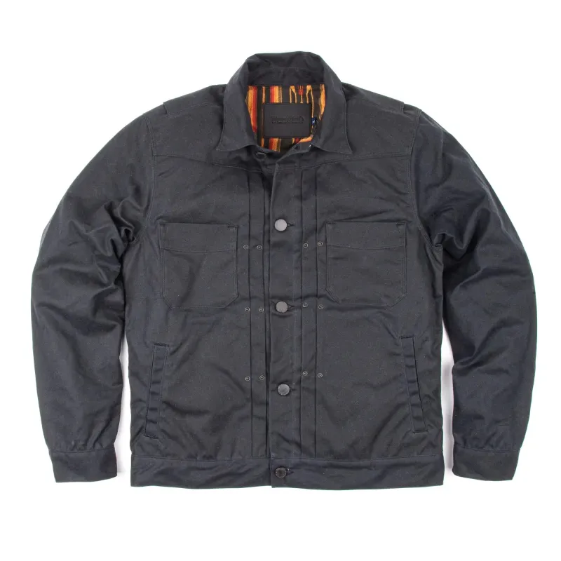 RJ-1 Riders Jacket Waxed Canvas - Black (Rust Lining) sold by BlackBlue