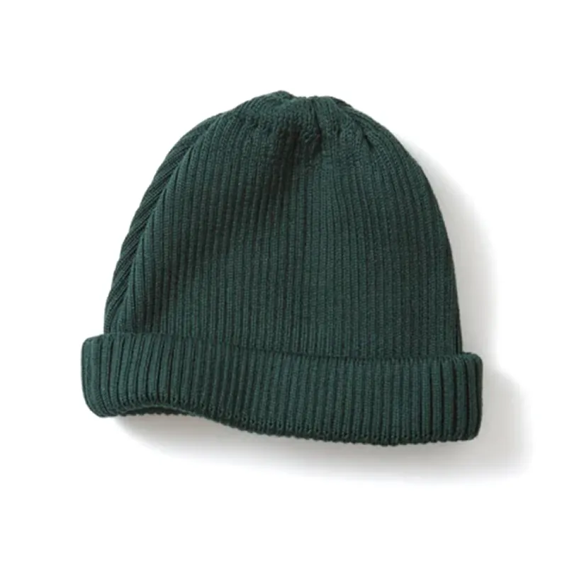 R5021 Cotton Roll Up Beanie - Forest Green sold by BlackBlue