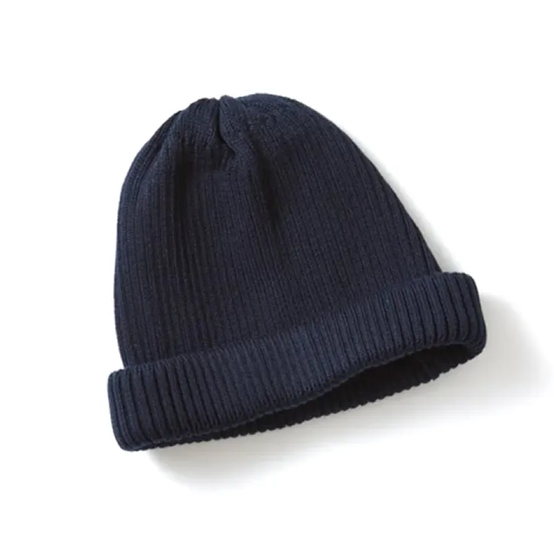R5021 Cotton Roll Up Beanie - D. Navy sold by BlackBlue