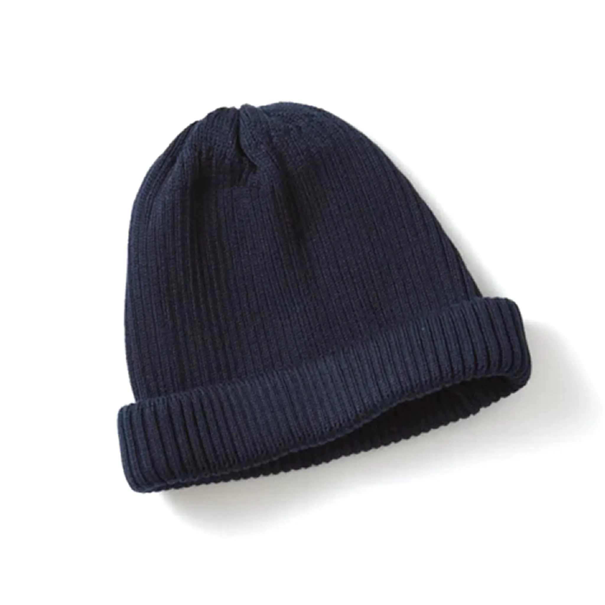R5021 Cotton Roll Up Beanie - D. Navy sold by BlackBlue
