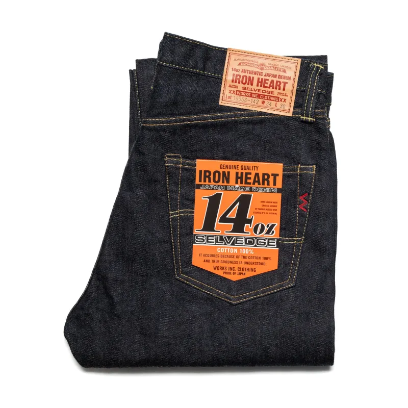 IH-1955S-142 14oz Selvedge Denim "1955" Vintage Tapered Cut Jeans - Indigo sold by BlackBlue
