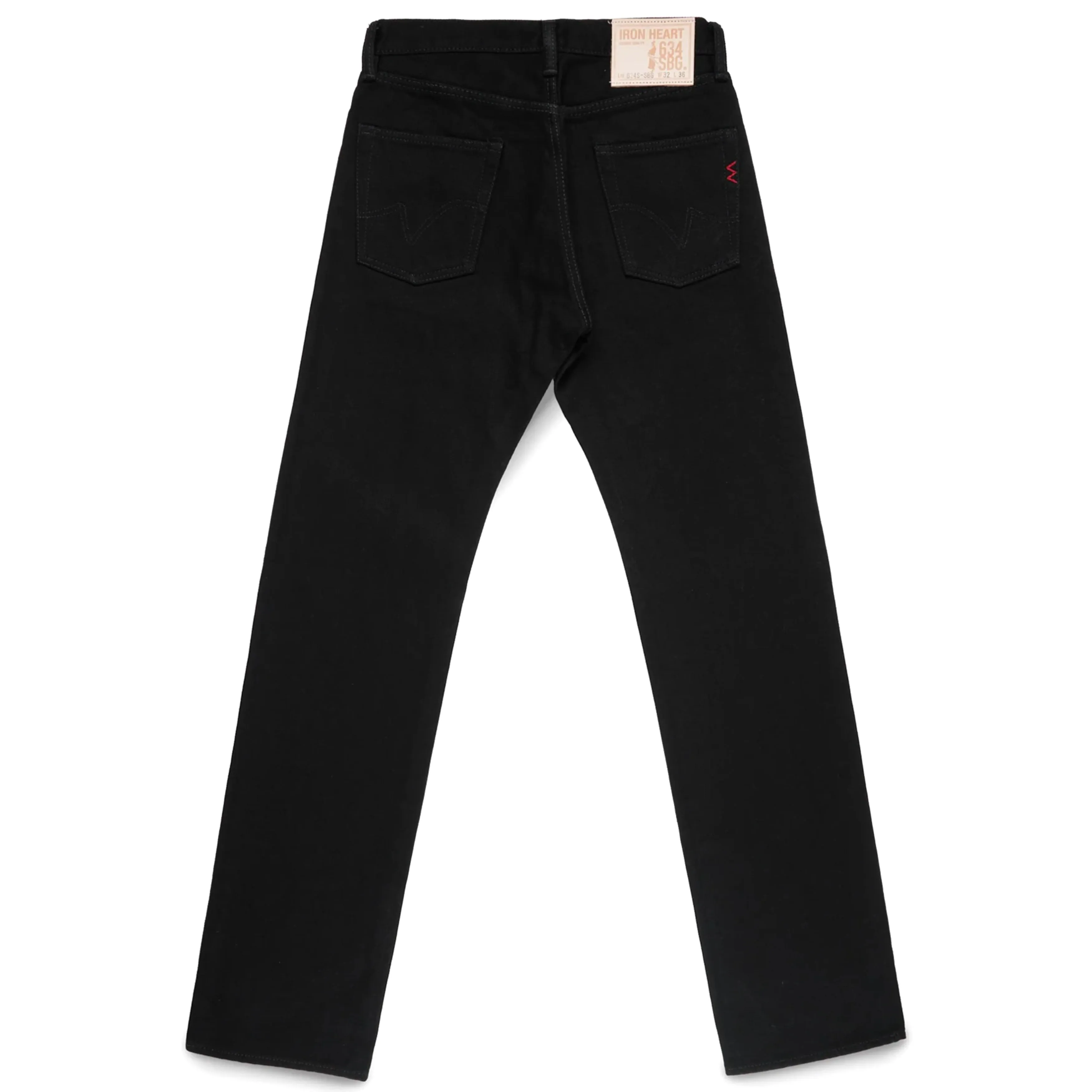 IH-634S-SBG 21oz Selvedge Denim Straight Cut Jeans - Superblack (Fades To Grey) sold by BlackBlue product image thumbnail 3