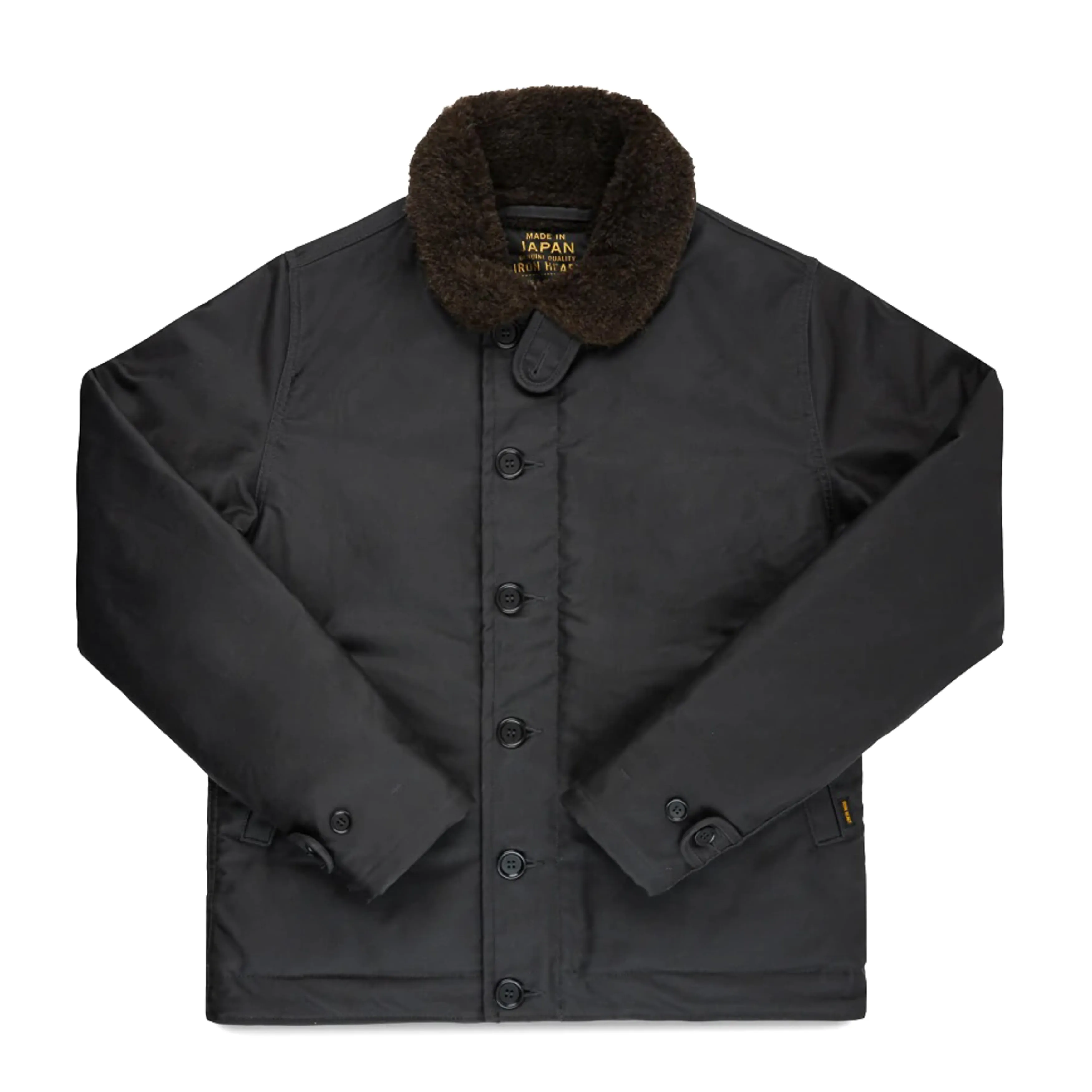 IHM-37-BLK (FW25) Oiled Whipcord N1 Deck Jacket - Black sold by BlackBlue