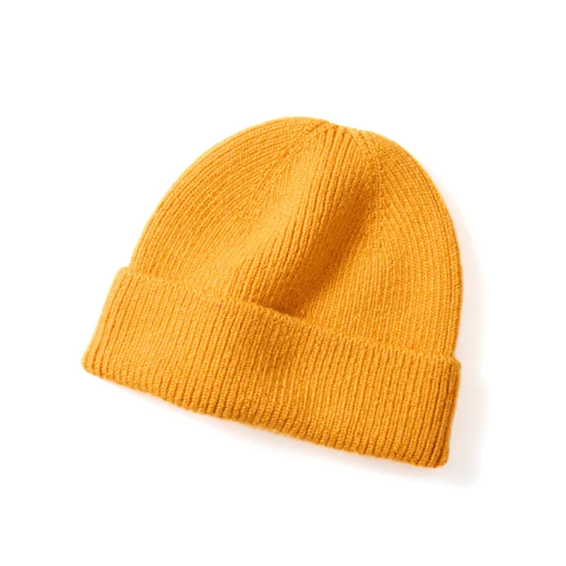 R5140 Washable Merino Seamless Beanie - Yellow made by ROTOTO