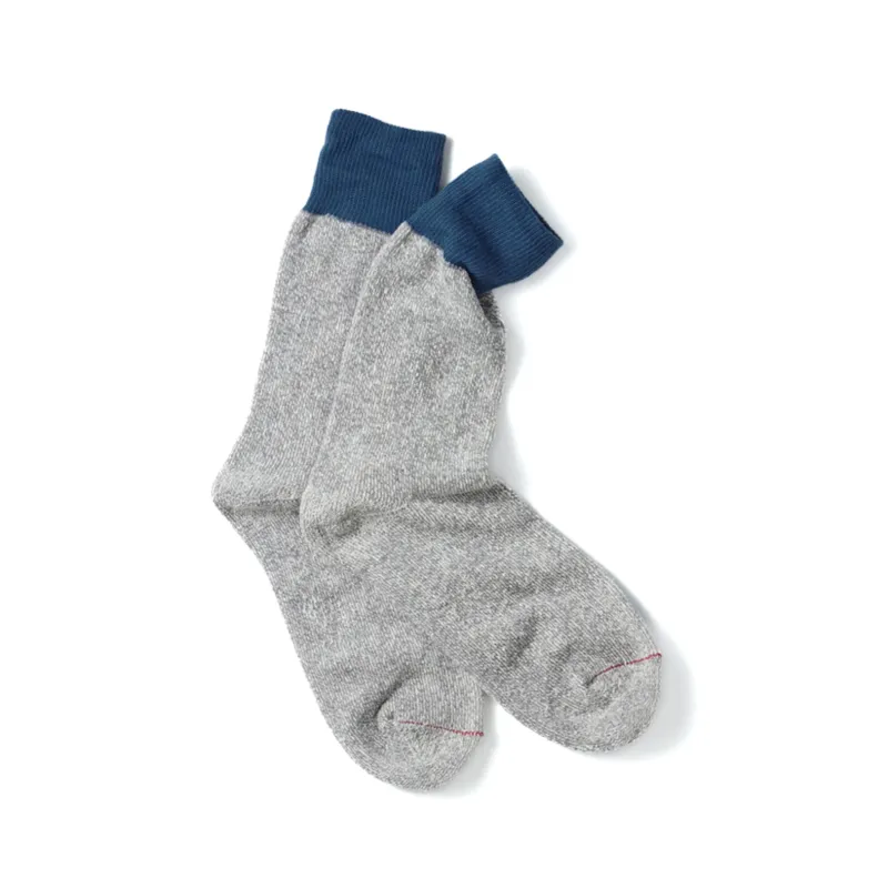 R1515 Double Face Crew Sock - Blue/Gray made by ROTOTO