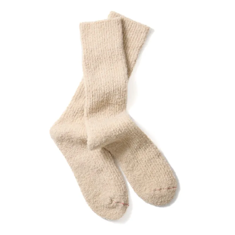 R1636 Merino Boucle Socks - Ecru sold by BlackBlue