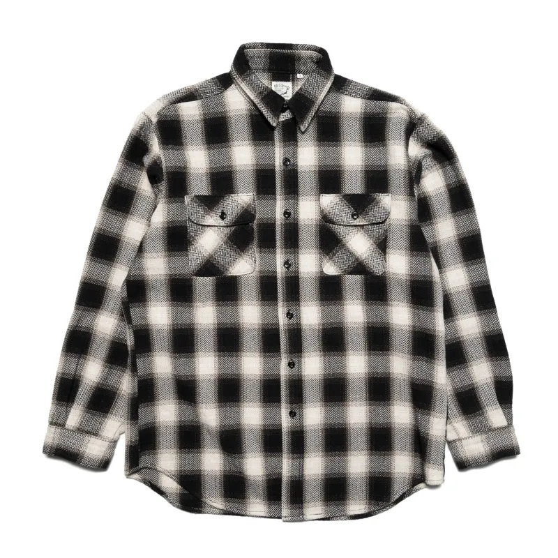 OC Relax Fit Heavyweight Flannel Shirt - Black Check sold by BlackBlue