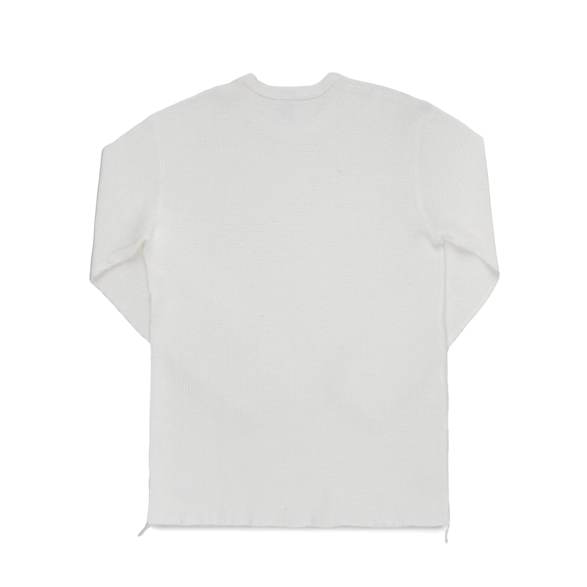 IHTL-1301-WHT Waffle Knit Long Sleeved Crew Neck Thermal Top - White sold by BlackBlue product image thumbnail 2