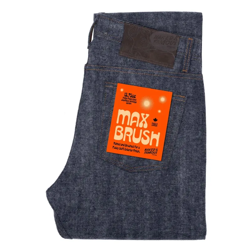 Weird Guy 13.75oz Max Brush Selvedge Indigo made by Naked & Famous Denim
