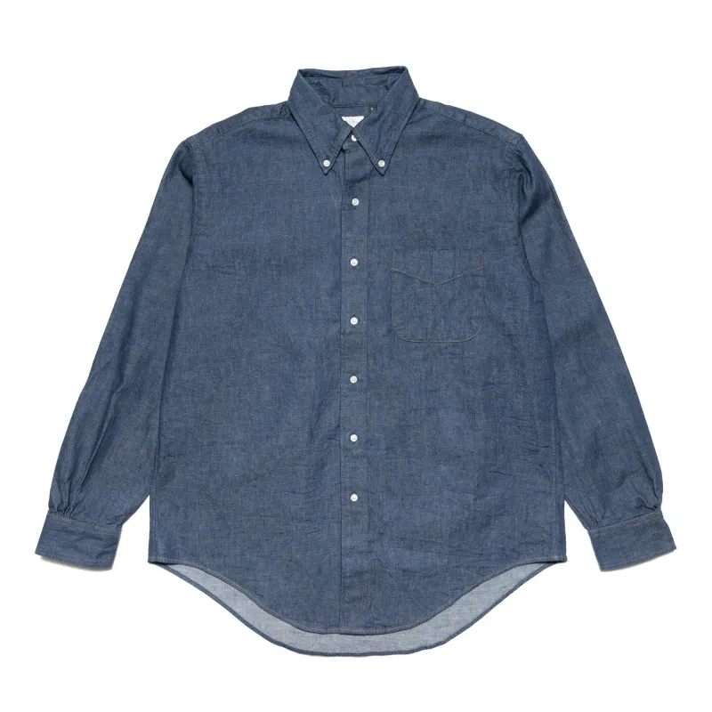 Denim Button Down Shirt - One Wash made by orSlow