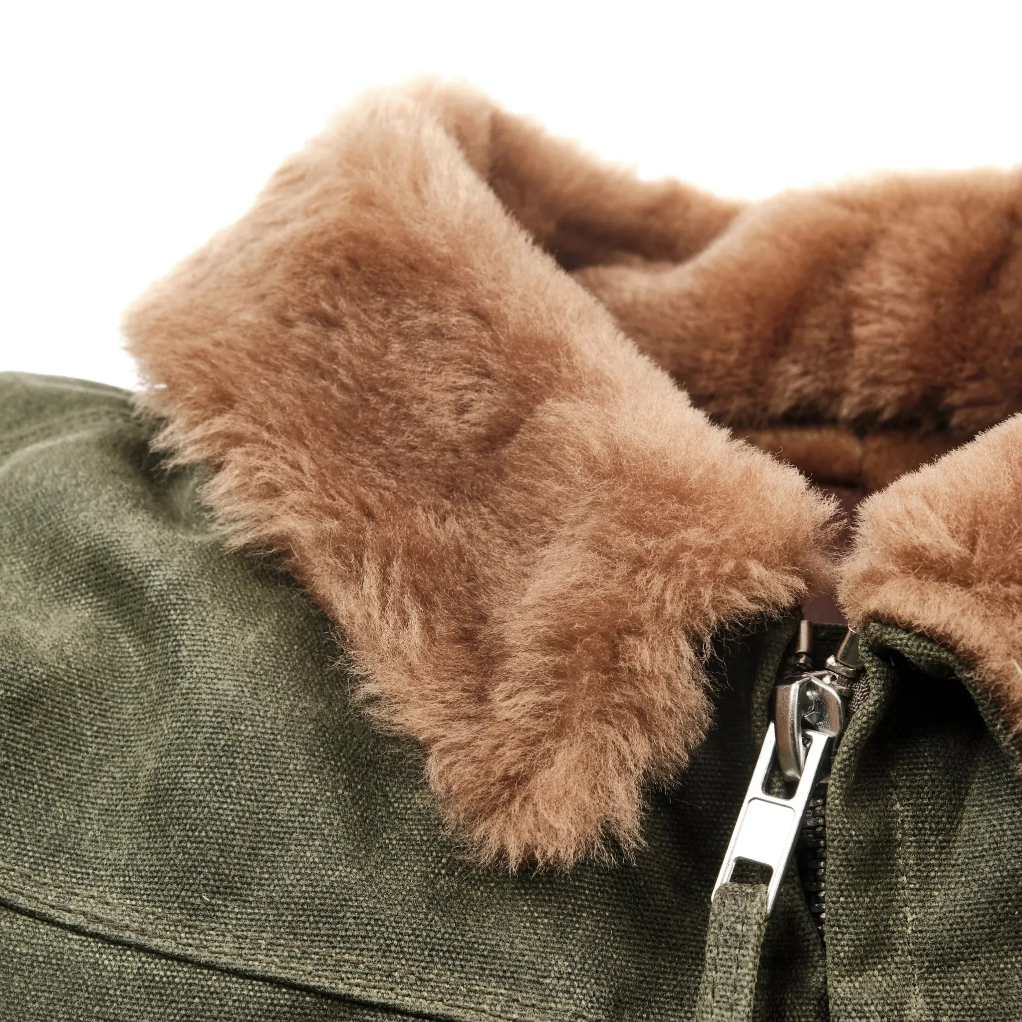 RJ-2 20oz Shearling Lined Waxed Canvas Jacket - Olive sold by BlackBlue product image thumbnail 4