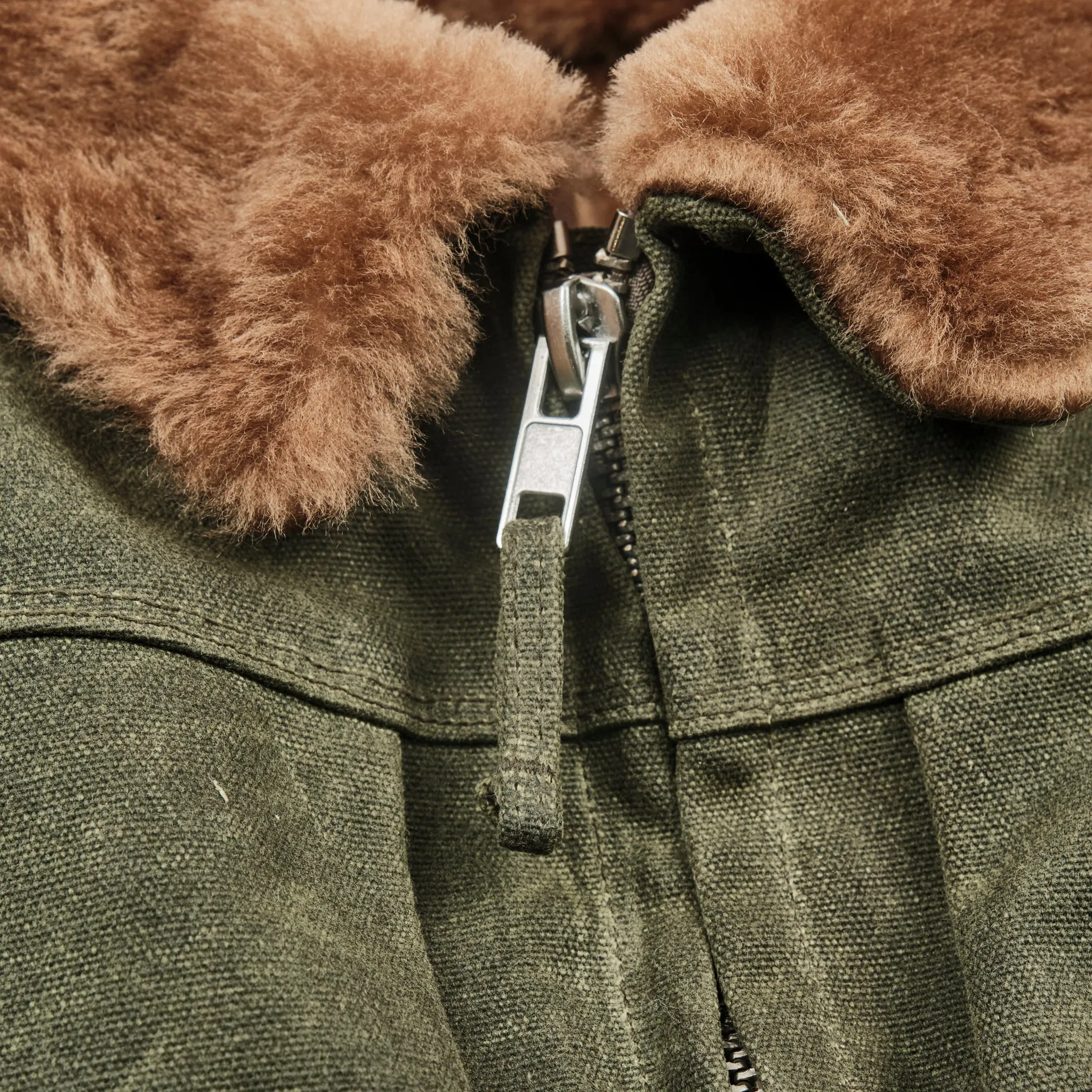 RJ-2 20oz Shearling Lined Waxed Canvas Jacket - Olive sold by BlackBlue product image thumbnail 5