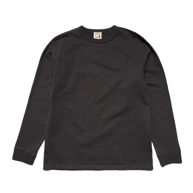 SJSLT-SC01 Japanese Cotton Made Crew Neck Tee - Kuromame made by Samurai Jeans