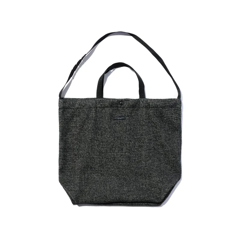 Carry All Tote - Black Wool Shaggy Twill made by Engineered Garments