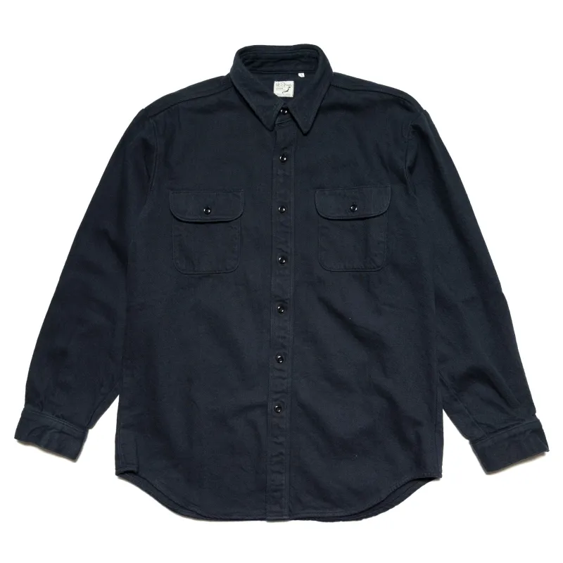OC Relax Fit Heavyweight Flannel Shirt - Navy sold by BlackBlue