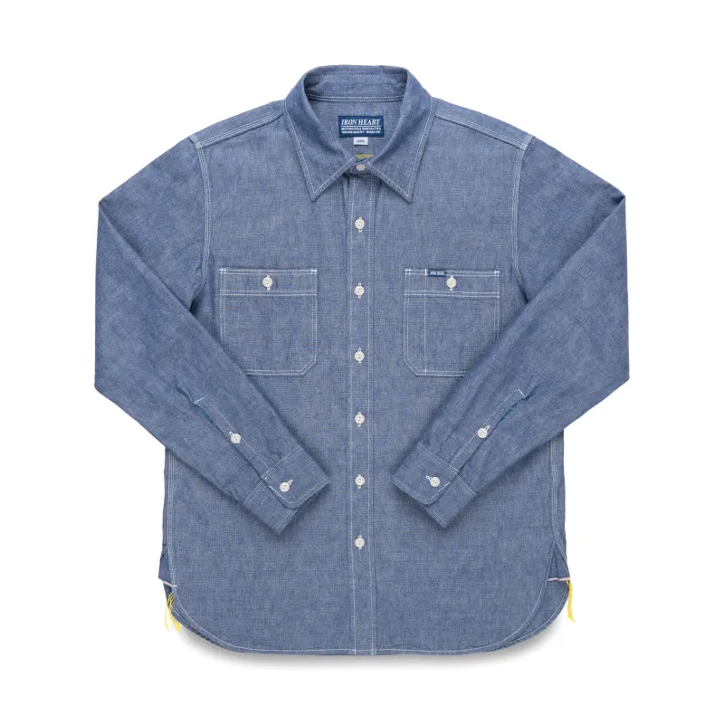 IHSH-21-BLU 10oz Selvedge Chambray Work Shirt - Blue sold by BlackBlue