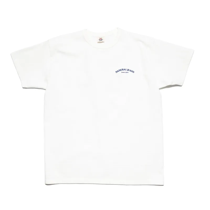 SJST25-104L "Bonsai" Heavy Weight T-Shirt - White made by Samurai Jeans