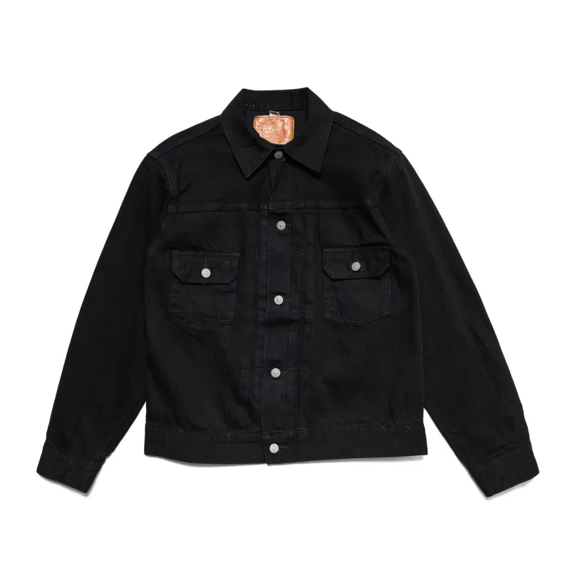 SC14601 13oz Black Selvedge Denim 1953 Type II Jacket made by Sugar Cane